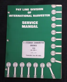 ISS-1039-1 INTERNATIONAL Harvester Tractor Gas Engine Service