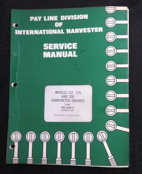 ISS-1525-2 INTERNATIONAL Harvester Tractor Gas Carbureted