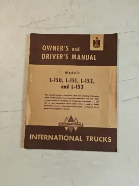 L-153 INTERNATIONAL Harvester Owners Manual