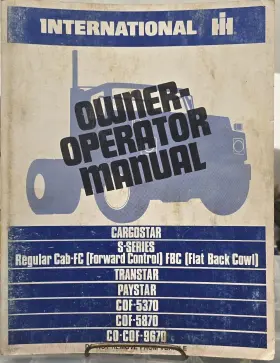 MT-26871 INTERNATIONAL Operator Manual Ihc Transtar Cargostar