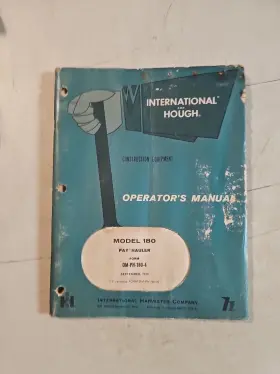 OM-PH-180-4 INTERNATIONAL Hough Hauler Operators Manual