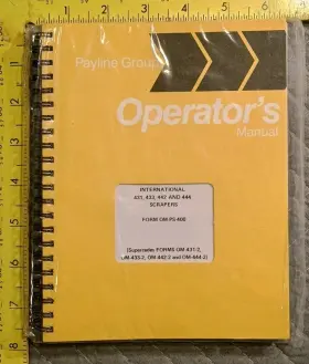 OM-PS-400 INTERNATIONAL Operators Manual Scrapers