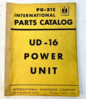 PU-21C INTERNATIONAL Harvester Power Unit Catalog