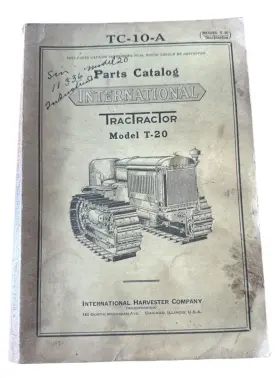 TC-10-A INTERNATIONAL Tractractor Catalog