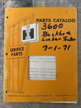 TC-154 INTERNATIONAL Harvester Catalog Backhoe Loader Tractor