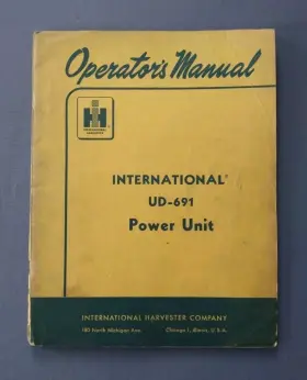UD-691 INTERNATIONAL Harvester Power Unit Operators Manual