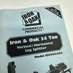 BHVH3402 IRON OAK Vertical Horizontal Log Splitter Operator #2