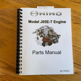 84176533 ISUZU Hino Engine Manual Book Catalog Kobelco