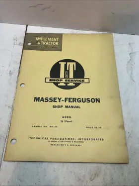 MH-6A Massey Ferguson Manual Service Pacer
