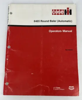 9-23232 J.I. CASE Operators Manual Round Baler Automatic Rac