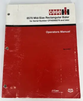 9-25331 J.I. CASE Operators Manual Baler Rac