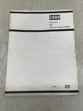9-99563 J.I. CASE Dump Garden Tractor Operators Manual