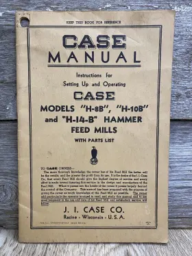 H-10-B J.I. CASE Manual Hammer Mills