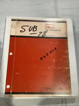 N907-77 J.I. CASE Ji Manual Catalog Contains