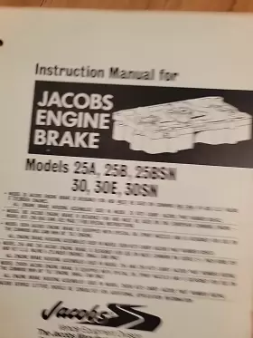 25BSN JACOBS Engine Brake Instruction Manual #2