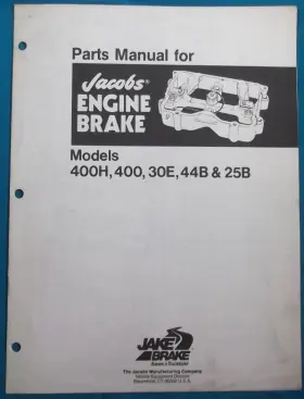 400H JACOBS Engine Brake Jake Manual Book Catalog