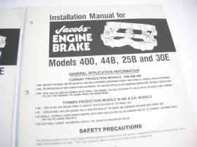 012323 JACOBS JAKE BRAKE Engine Cam Cummins Manual #2