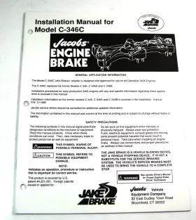 017317 JACOBS JAKE BRAKE Engine Manual Caterpillar