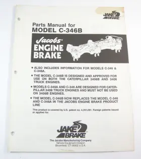 1513 JACOBS JAKE BRAKE Engine Caterpillar Manual