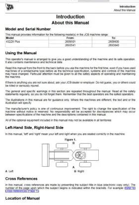 432ZX JCB Loader Operators Owners Manual Pdf Usb #3