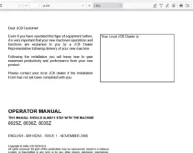 8035Z JCB Mini Excavator Operators Manual Pdf Usb #2