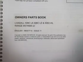 9800-7714 JCB Loadall Telehandler Manual Book Catalog #2