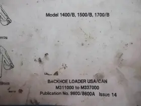9800-8600A JCB Backhoe Loader Manual Book Catalog #2