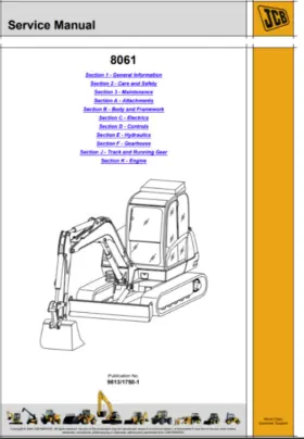 9813-1750-1 JCB Mini Excavator Service Repair Manual Pdf Usb