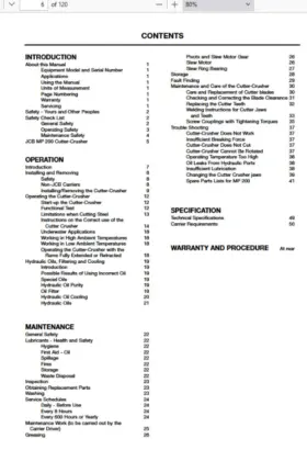 MP-200 JCB Cutter Crusher Operators Owners Users Manual Pdf #2