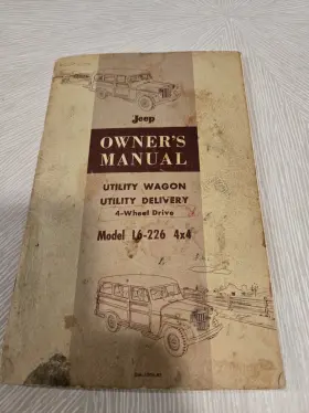 OM-1028 JEEP Utility Wagon Owners Manual