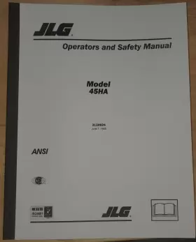 3120624 JLG Boom Lift Operation Safety Manual Book