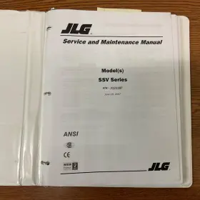 3121187 JLG Vertical Mast Lift Service Manual Catalog