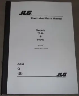 3121199 JLG Tow Aerial Boom Lift Illustrated Manual Book