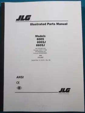 3121207 JLG Aerial Boom Lift Illustrated Manual Book Catalog