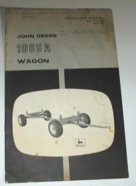 1065A JOHN DEERE Wagon Running Gear Operators Manual