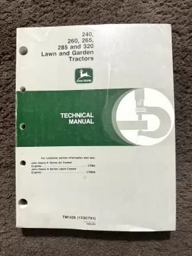 240-320 JOHN DEERE Garden Tractor Technical Service Manual