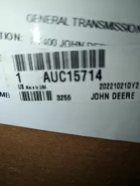 AUC14714 JOHN DEERE Transaxle Box #2