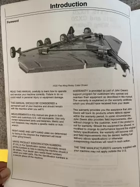 HX15 JOHN DEERE Flex Wing Rotary Cutters Owners Manual #3