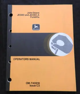 JD480-A JOHN DEERE Forklift Tractor Operators Manual