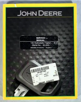 SM2086 JOHN DEERE OEM Service Manual Hydrostatic Tractor