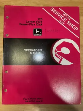 OM-A37725 JOHN DEERE Center Fold Power Flex Operators Manual