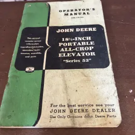 OM-C30-153 JOHN DEERE Crop Elevator Manual Operator
