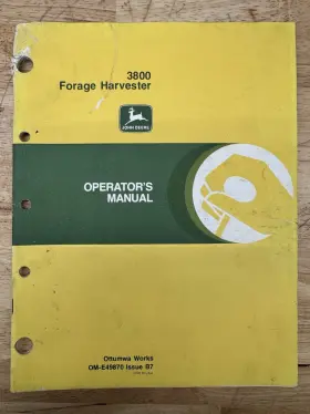 OM-E49870 JOHN DEERE Forage Harvester Operators Manual Great