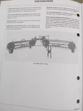 OM-E75025 JOHN DEERE Twin Rake Operators Manual #2