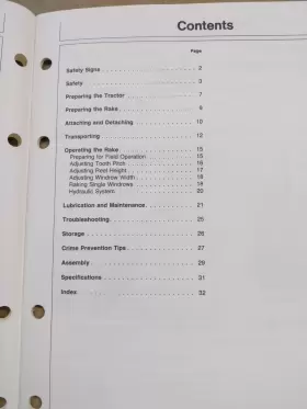 OM-E75025 JOHN DEERE Twin Rake Operators Manual #3