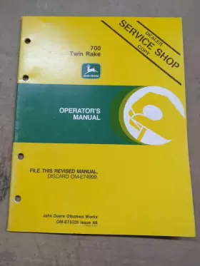OM-E75025 JOHN DEERE Twin Rake Operators Manual