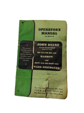 OM-F4-148 JOHN DEERE Lever Controlled Harrow Weed Destroyer OM-F4-148 JOHN DEERE Lever Controlled Harrow Weed Destroyer