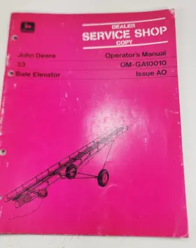 OM-GA10010 JOHN DEERE Operators Manual Bale Elevator