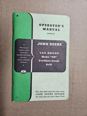 OM-M2-851 JOHN DEERE Operators Manual Van Brunt Fertilizer