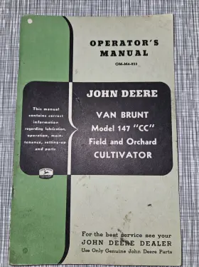 OM-M4-853 JOHN DEERE Operator Manual Van Brunt Modle Field